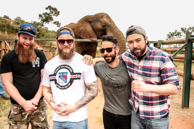 Protest The Hero is (from left) Tim Miller (guitars), Rody Walker (vocals), Mike Ieradi (drums) and Luke Hoskin (guitars). Photo by Chris Preyser.