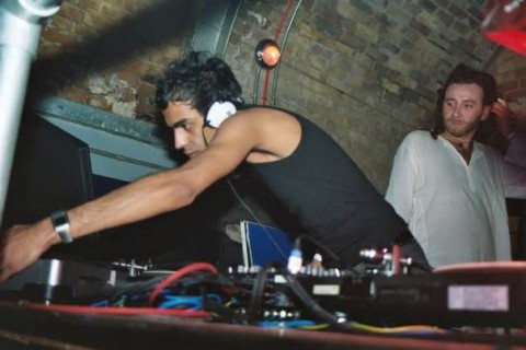 Nerm performing at Fabric in 2002. Behind him is DJ-producer Gaudi. Photo: Courtesy of the artist.