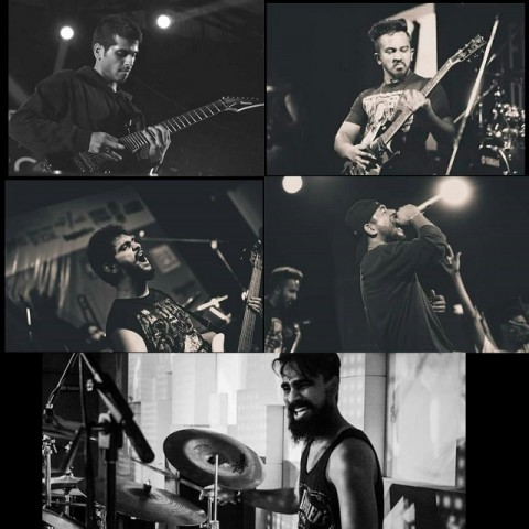 Bengaluru groove metal band Quarantine - (clockwise from top left) Akash Shivakumar, Sukruth Mallesh, Siddhanth Sarkar, Shreyas Ramesh and Kiran Kumar. Photo: Courtesy of the artist