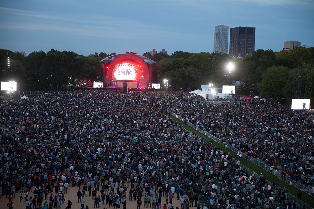 An aerial view of Global Citizen Festival's recent edition in New York City. Photo: Courtesy of Global Citizen