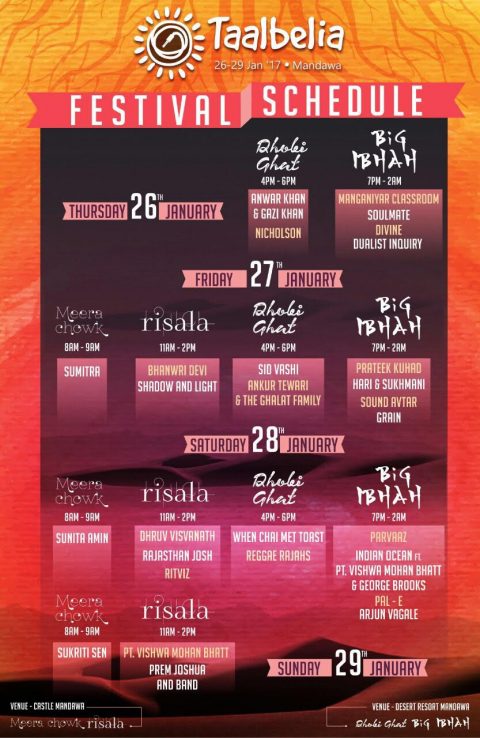 Taalbelia schedule