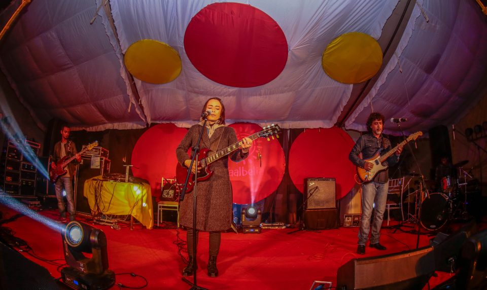 Soulmate performing at the makeshift stage on day one. Photo: Courtesy of Taalbelia Festival