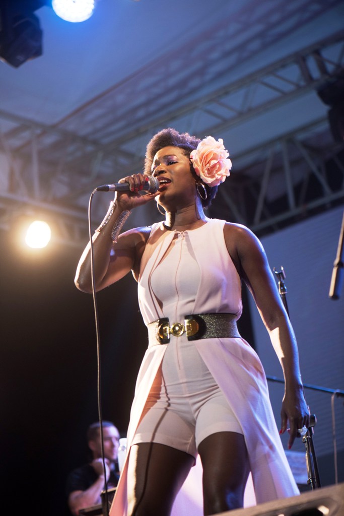 London-based jazz vocalist Vanessa Haynes impressed with her powerful voice. 