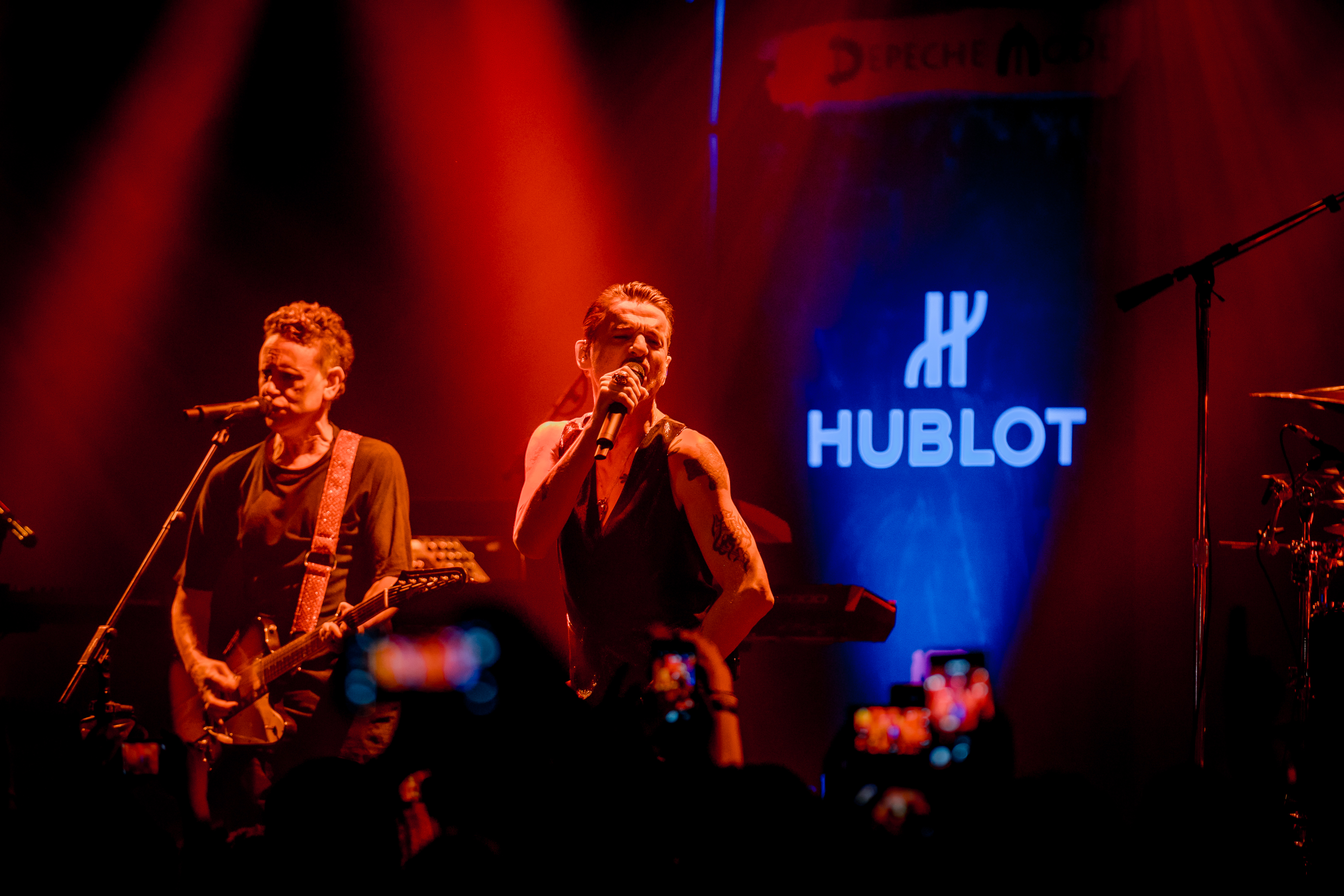 Depeche Mode plays a private concert for Hublot at watch and jewelry convention Baselworld. 