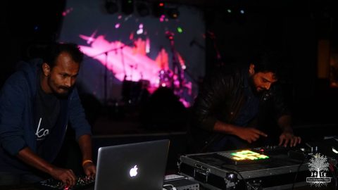 Naquash and Panicker at one of their live shows as Aerate Sound. Photo: Courtesy of the artist