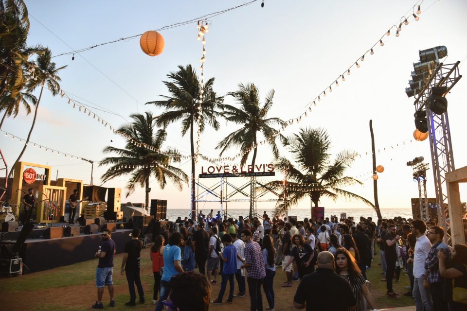 The beach setting for the Levi's anniversary celebrations served as the perfect complement to the music. All photos: Swaraj Srivastav