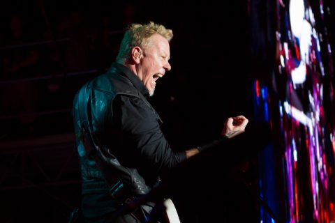 Metallica frontman James Hetfield at Rock on the Range 2017. Photo: Kenny Bahr