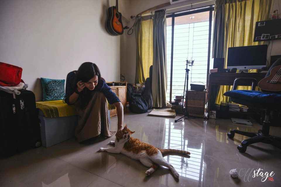 Vasuda Sharma is a feline lover and loves spending time with her cats when not with her instrument of choice--the ukulele. Photo: Swaraj Sriwastav