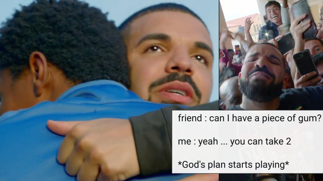 gods plan drake meme