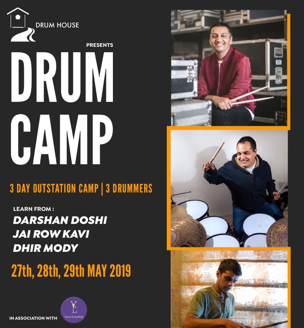 Darshan Doshi, Jai Row Kavi and Dhir Mody Kick Off Drum Camp