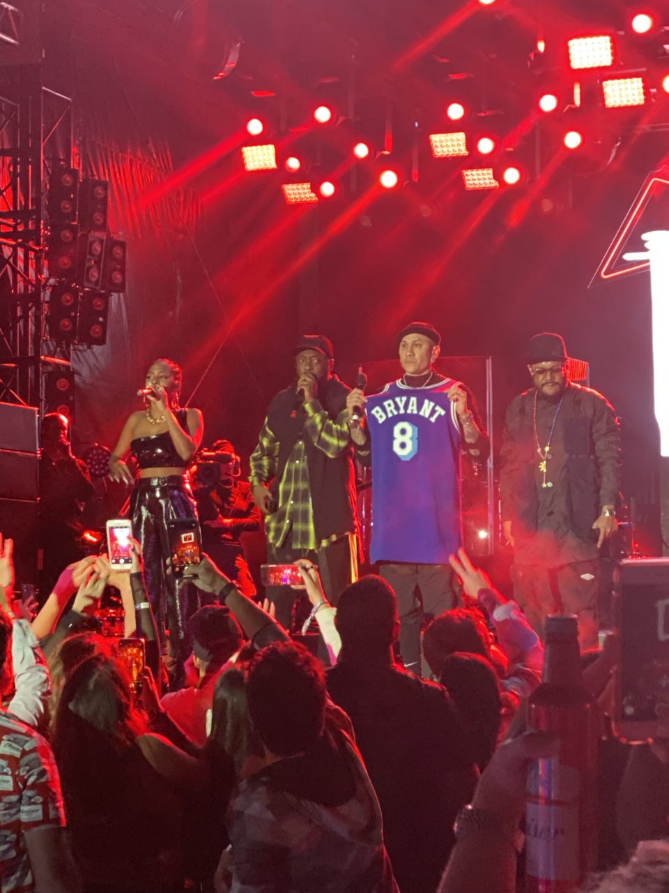 Black Eyed Peas paid tribute to Kobe Bryant during their set at BUDX Miami