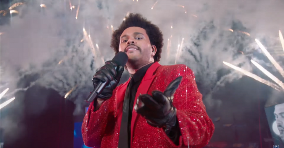 The Weeknd keeps energy high in his Super Bowl halftime show