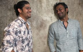 Composer Prateek Gandhi and singer Madhav Krishna