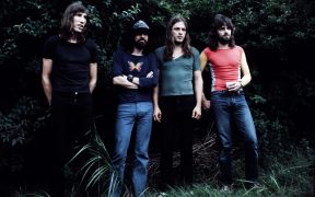 Pink Floyd band members Roger Waters, David Gilmour, Nick Mason and Richard Wright