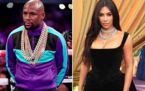 Celebrities Floyd Mayweather Jr. and Kim Kardashian