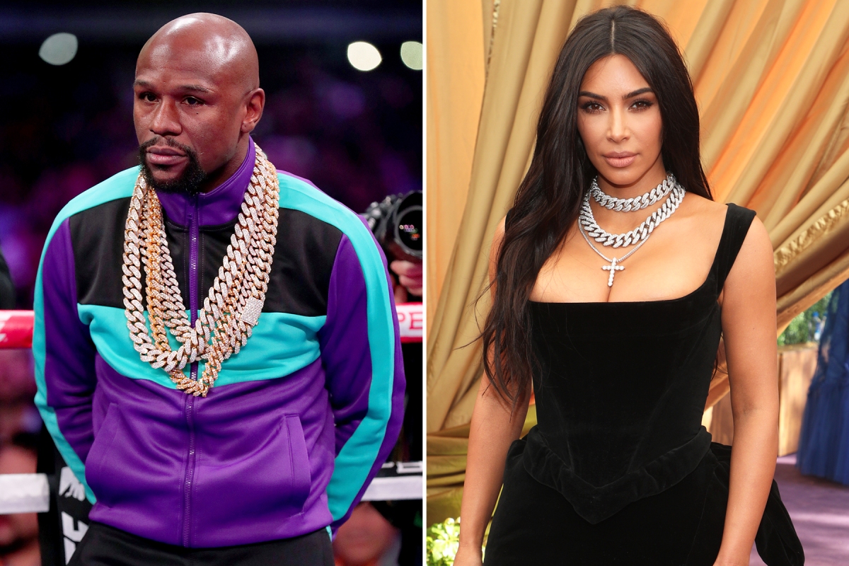 Celebrities Floyd Mayweather Jr. and Kim Kardashian