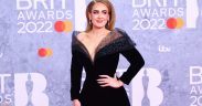 Adele at the BRIT Awards in UK on the red carpet