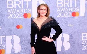 Adele at the BRIT Awards in UK on the red carpet