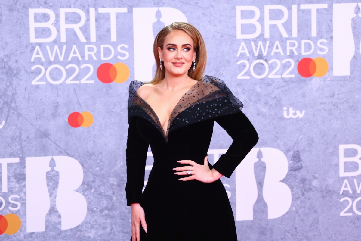 Adele at the BRIT Awards in UK on the red carpet