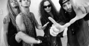 Alice in Chain rock band members Layne Staley and Mike Starr with Jerry Cantrell and Sean Kinney