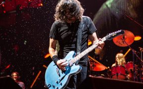 Dave Grohl on stage with Foo Fighters