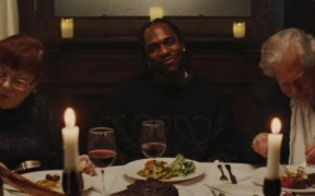 Pusha T at a dinner table