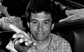Comedian Gilbert Gottfried black and white photo