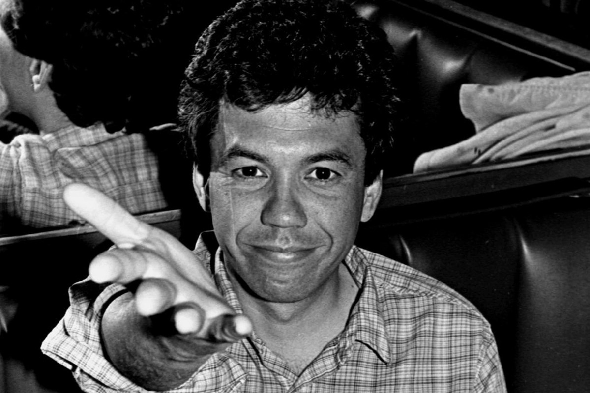 Comedian Gilbert Gottfried black and white photo