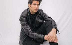 Sohail Nathani in a black leather jacket