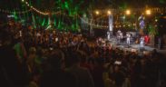 Mahindra Roots Festival at Bandra Amphitheater in Mumbai, with the band Abhanga Repost performing on stage