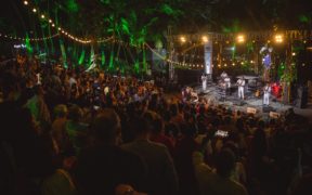 Mahindra Roots Festival at Bandra Amphitheater in Mumbai, with the band Abhanga Repost performing on stage
