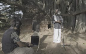 Vasu Dixit with Mohan Kumar recording documentary PaDa Project