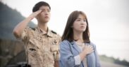 Song Joong-ki and Song Hye-kyo in a scene from Descendants of the Sun