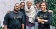 Members of jazz-fusion band Shakti