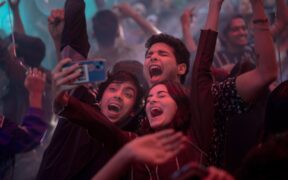 Kho Gaye Hum Kahan lead trio Adarsh Gourav, Siddhant Chaturvedi and Ananya Panday pose for a photo in a party