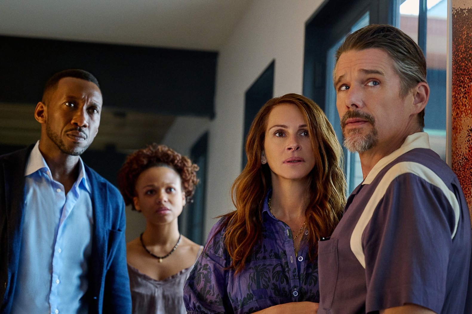 Mahershela Ali, Myha’la, Julia Roberts, and Ethan Hawke in 'Leave the World Behind.'