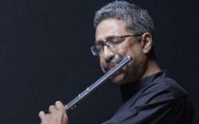 Rajeev Raja plays flute