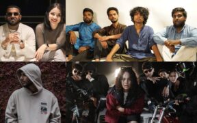 Desi hip-hop artists Xenon Phoenix, The Siege, Shreyas Sagvekar, Vedang, Pho and Yashwardhan in a collage