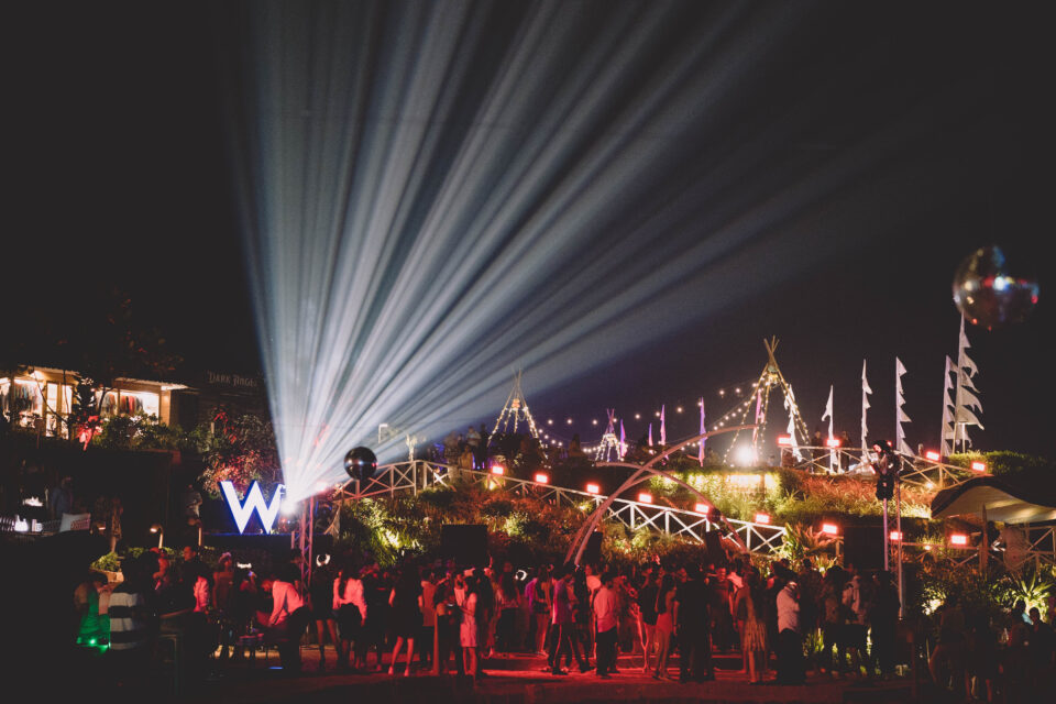 Crowd dancing at an electronic gig in Goa