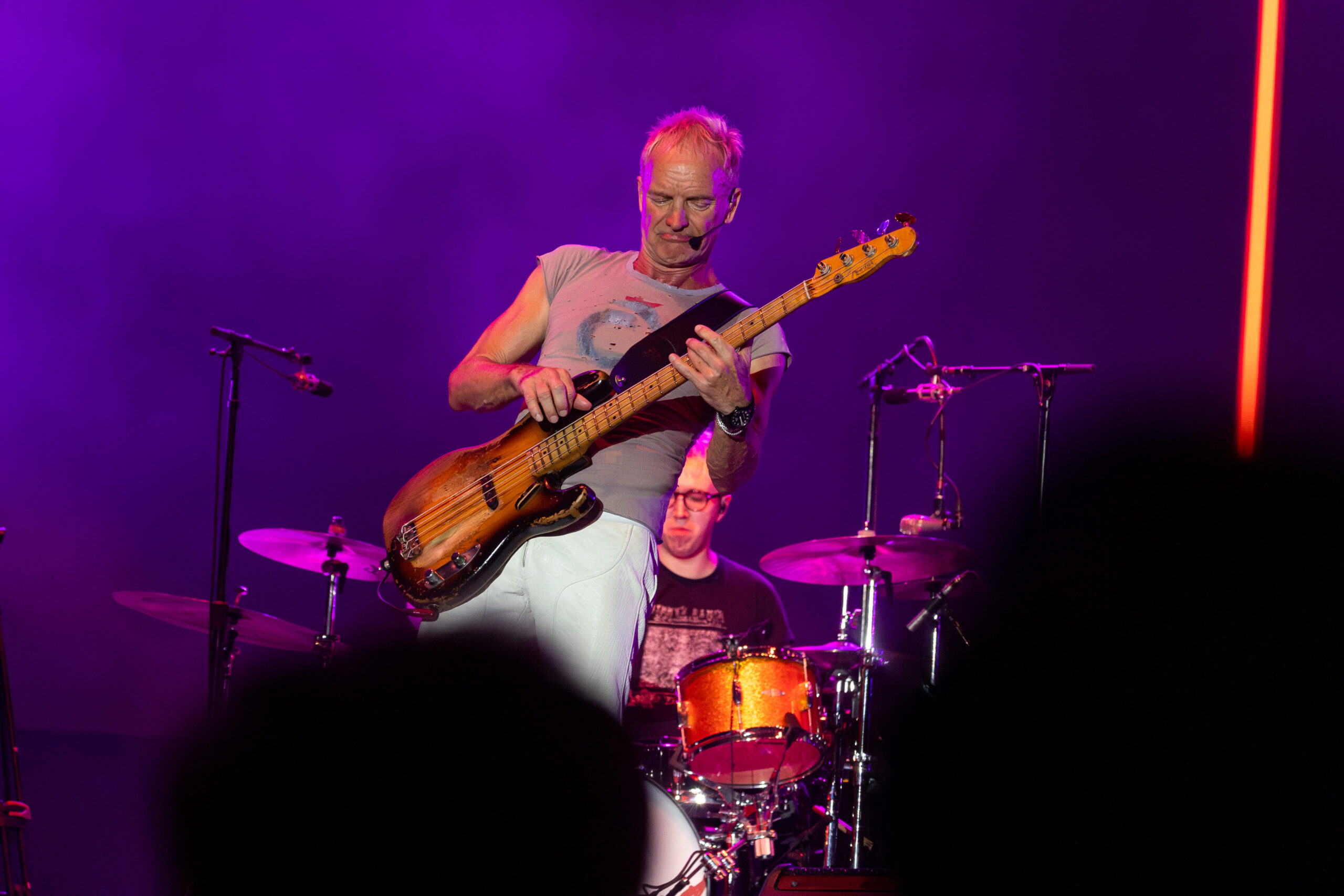 Sting performing at Lollapalooza India 2024