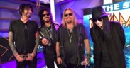 Tommy Lee, Nikki Sixx, Vince Neil, and Mick Mars of Mötley Crüe in happier times in 2019