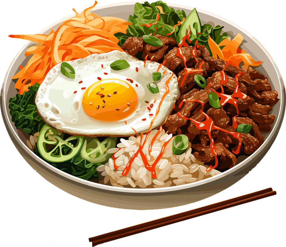 A bowl of bibimbap