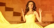 Dhvani Bhanushali in a yellow dress