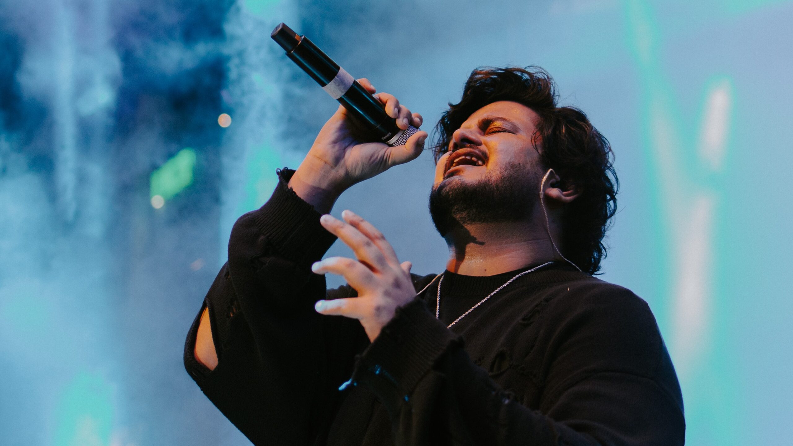 Vishal Mishra live at a concert.