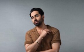 Ayushmann Khurrana in a brown tshirt