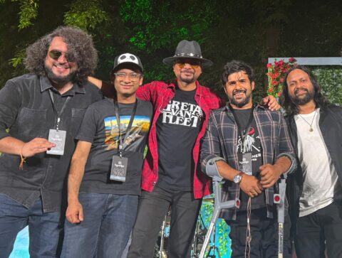 Blues rock band Big Bang Blues' band members Naman Datta, Shivam Khare, Sushant Thakur, Diyatom Deb and Archit Agrawal.