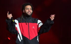 J. Cole performs onstage during Lil Baby & Friends Birthday Celebration at State Farm Arena.