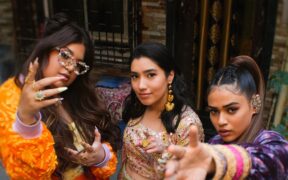 (From left to right) Natania, Subhi and Shalmali team up for DESI TRILL's "Mumbai Magic"