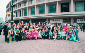 A group of cosplayers at Acosta! in Japan.