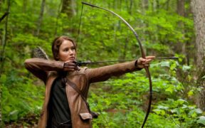 Jennifer Lawrence stars as 'Katniss Everdeen' in THE HUNGER GAMES.